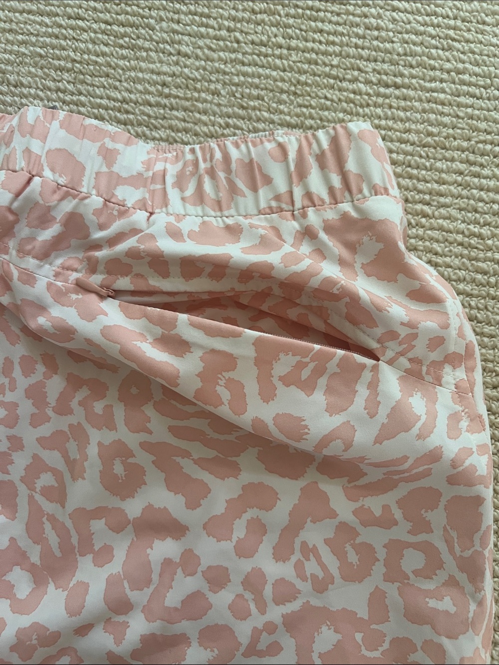 Chico's Pink Leopard-Print Drawstring Mini Skirt - Picture 7 of 11